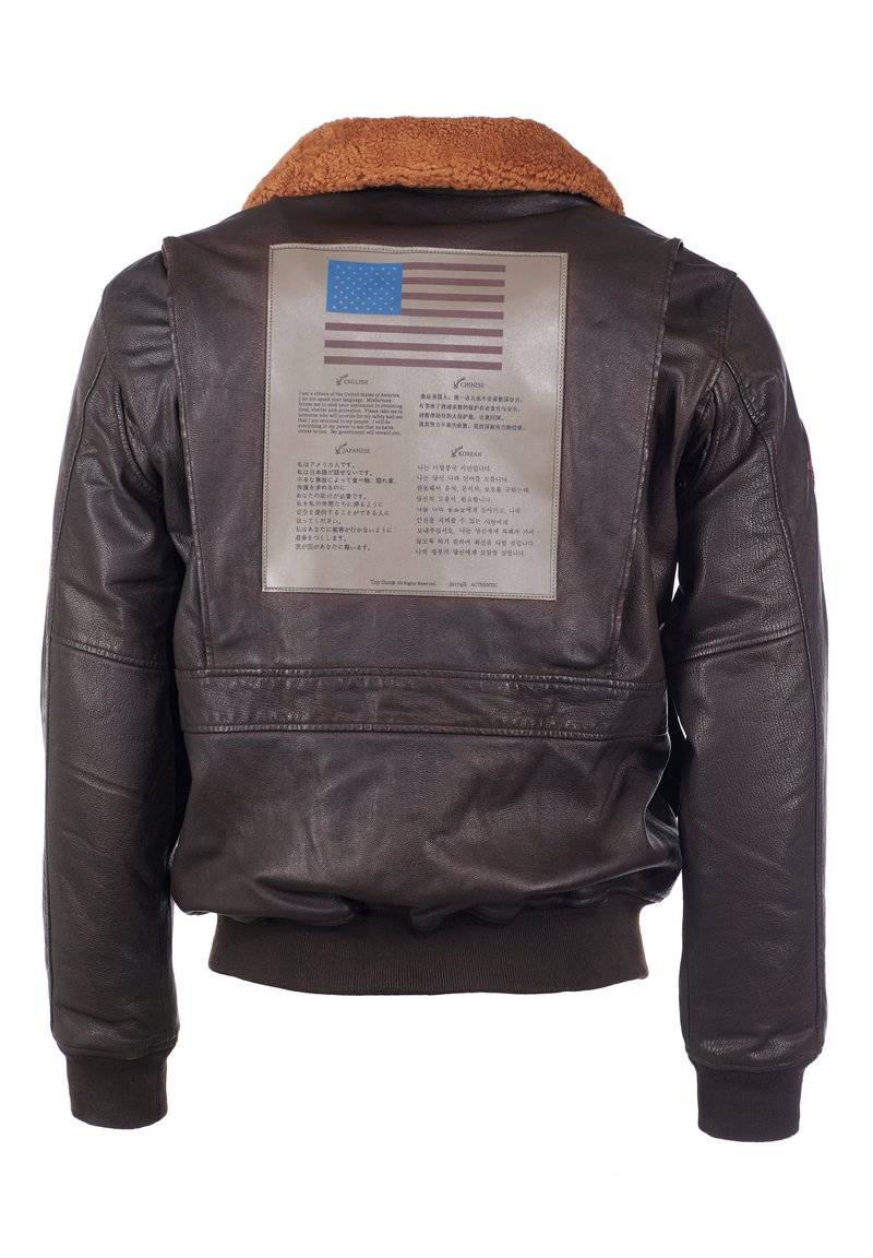 Herren Leichte Jacken | TOP GUN Lederjacke braun - IE20003 Herren Leichte Jacken | TOP GUN Lederjacke braun - IE20003