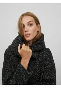 VILA Cappotto corto - medium grey melange