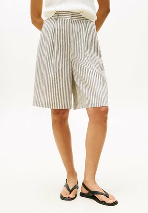 CRINKLE WIDE LEG BERMUDA - Shorts - multiple stp  black