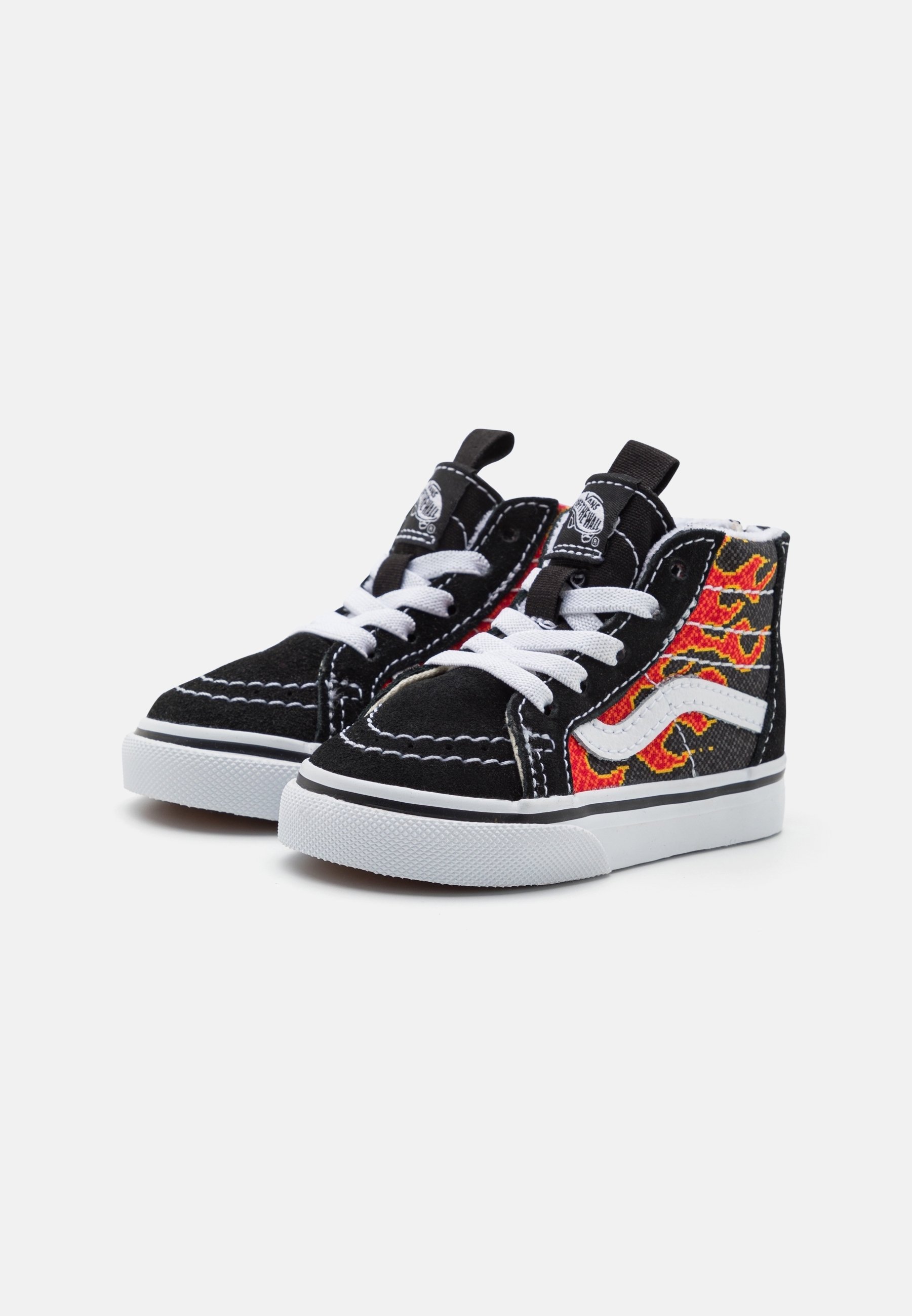 Vans SK8-HI ZIP UNISEX - Baby shoes - black/red/black - (Pre-owned