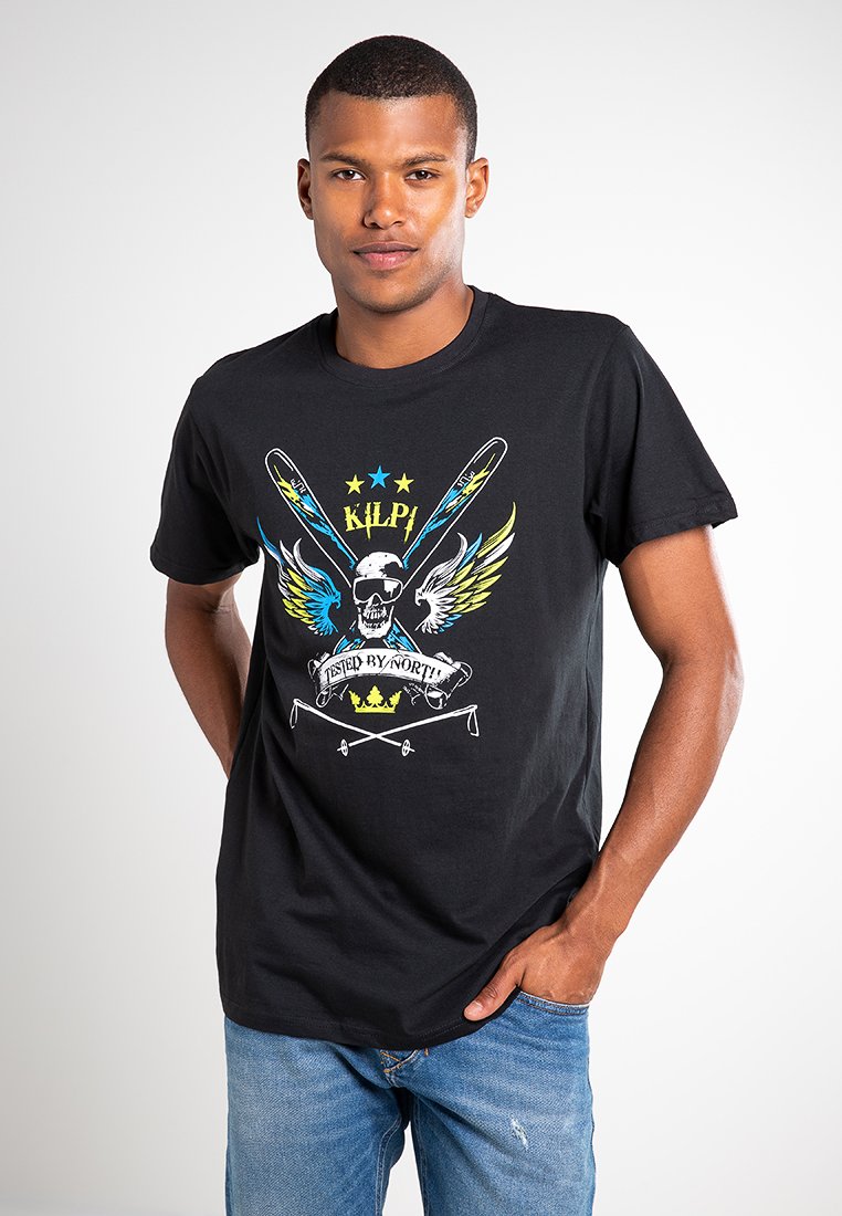 Kilpi T-shirt print zwart