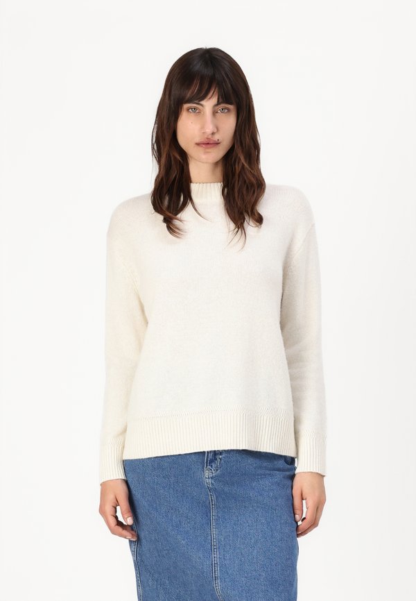 STAND COLLAR - Jumper - cream
