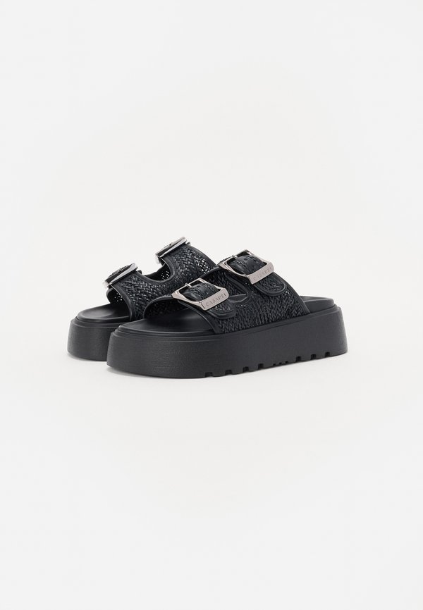 BIRLKY - Wedge sandals - nero3