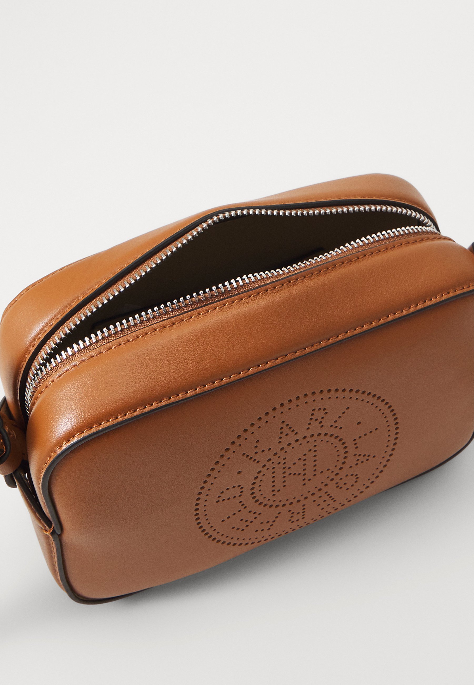 KARL LAGERFELD CIRCLE CAMERA BAG - Cross body bag - dark tan/brown