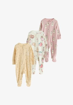 Next, REGULAR FIT - TWO WAY ZIP BABY SLEEPSUIT 3 PACK - Sleep suit - pink brunch