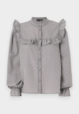 Pieces PCJENNYA  SHIRT - Button-down blouse - black