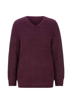 GOLDNER, PULLOVER MIT V-AUSSCHNITT PETITE - Pullover - bordeaux