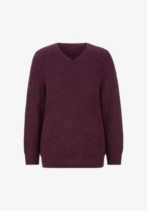 GOLDNER, PULLOVER MIT V-AUSSCHNITT PETITE - Pullover - bordeaux