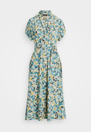 Lauren Ralph Lauren Petite FLORAL BELTED CREPE DRESS - Vestido informal - cream multi