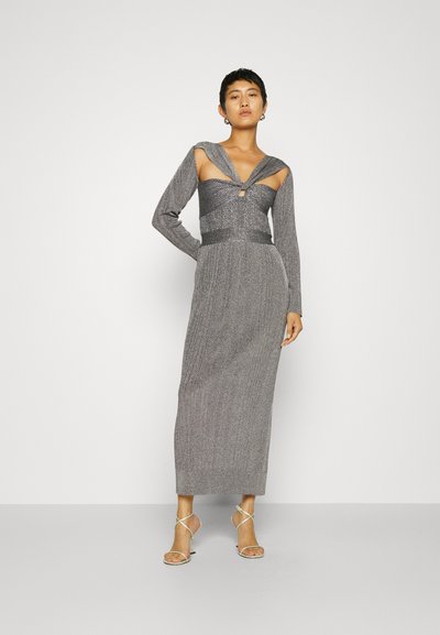 Hervé Léger DRAPED GOWN - Cocktail φόρεμα / Φόρεμα για πάρτι - metallic gunmetal