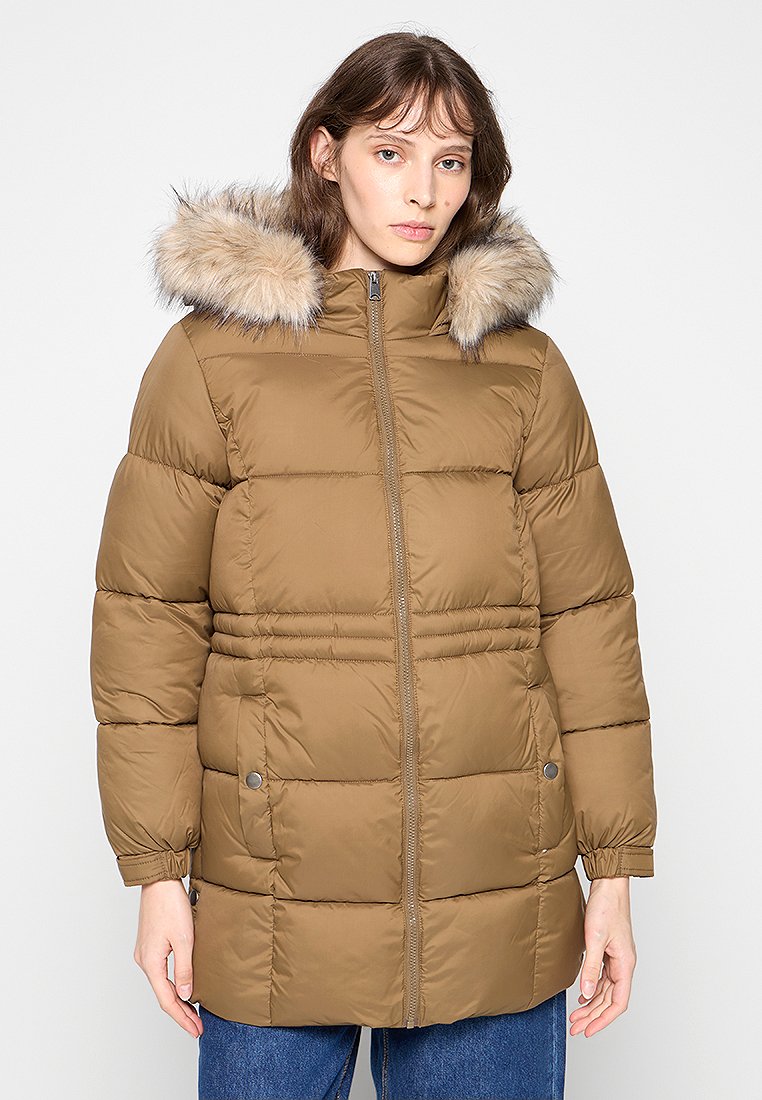 Vero Moda Petite Wintermantel bruin Vero Moda Petite Wintermantel bruin