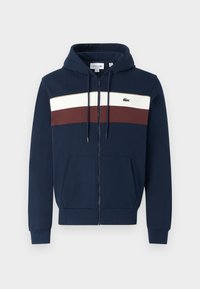 Sweat à capuche - navy blue/flour/red vermouth
