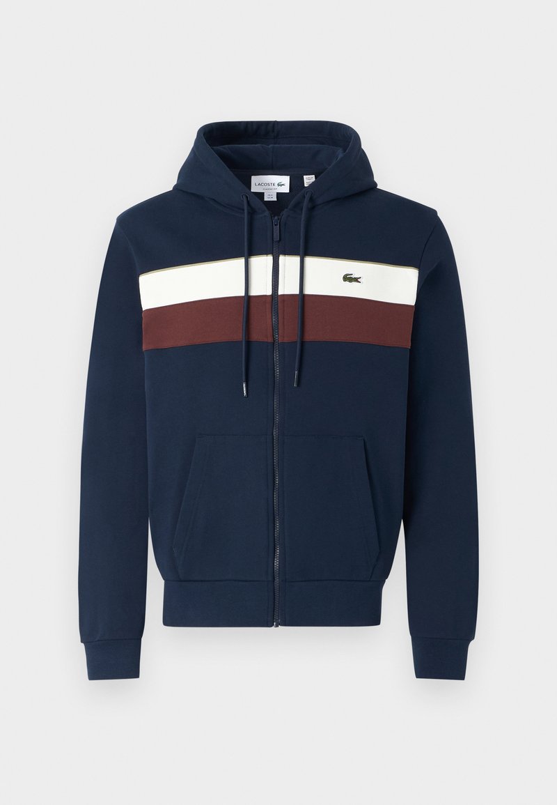 Lacoste Sweater met rits donkerblauw
