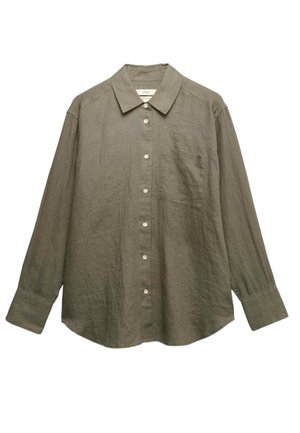 Marks & Spencer, Button-down blouse - dark khaki