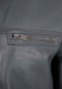 Lederjacken24 REMO - Lederjacke - blaugrau