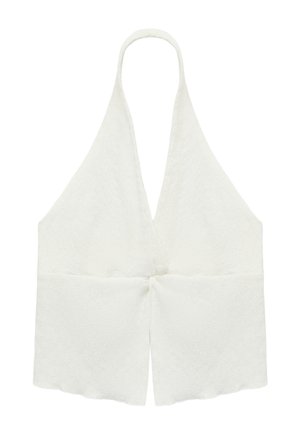 Koton, V NECK CROP TANK TOP. - Top - beige
