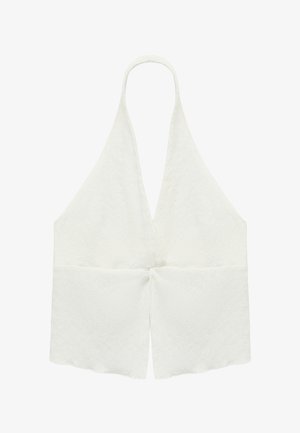 Koton, V NECK CROP TANK TOP. - Top - beige