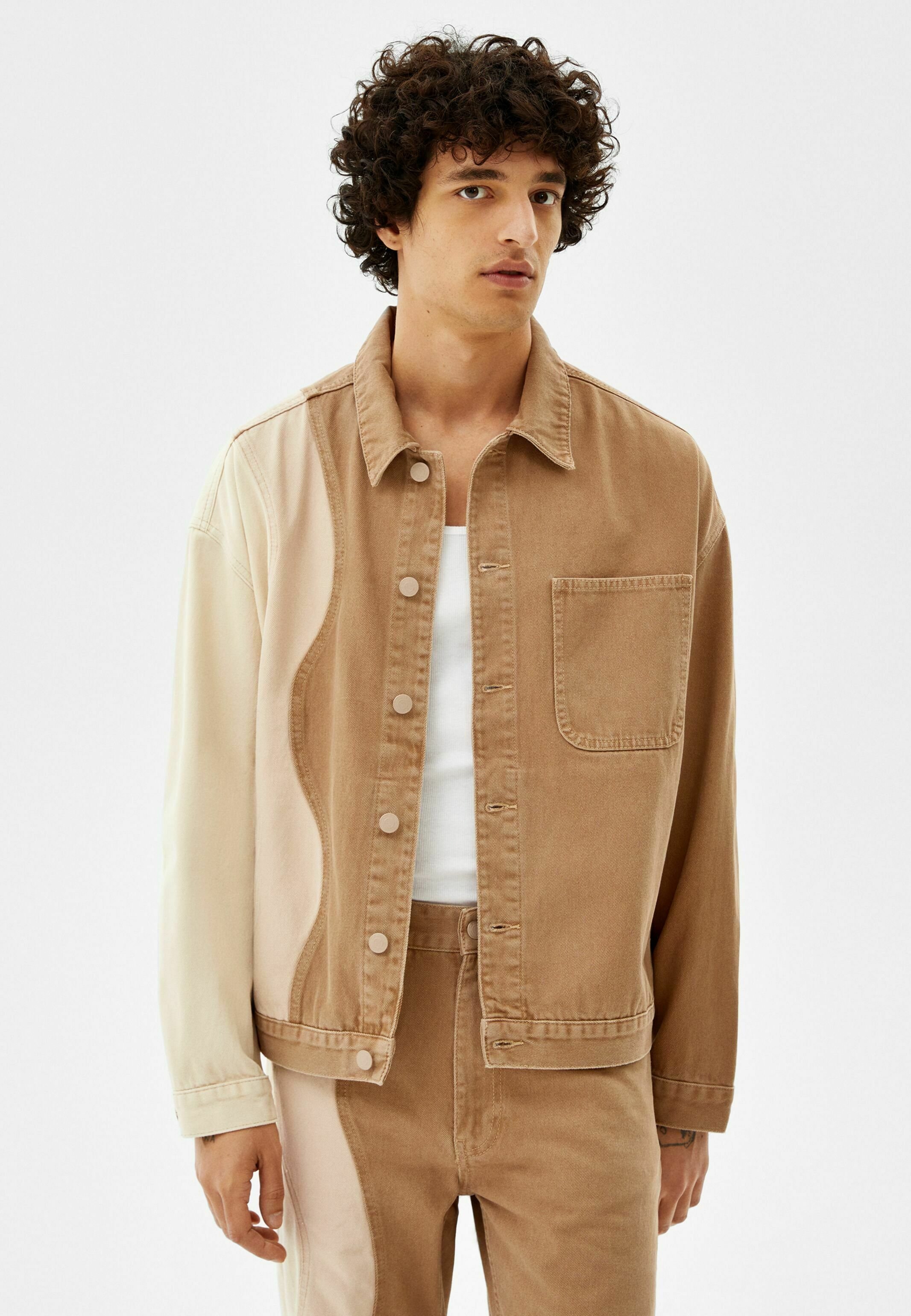 Bershka Giacca di jeans - camel/sabbia - Zalando.it