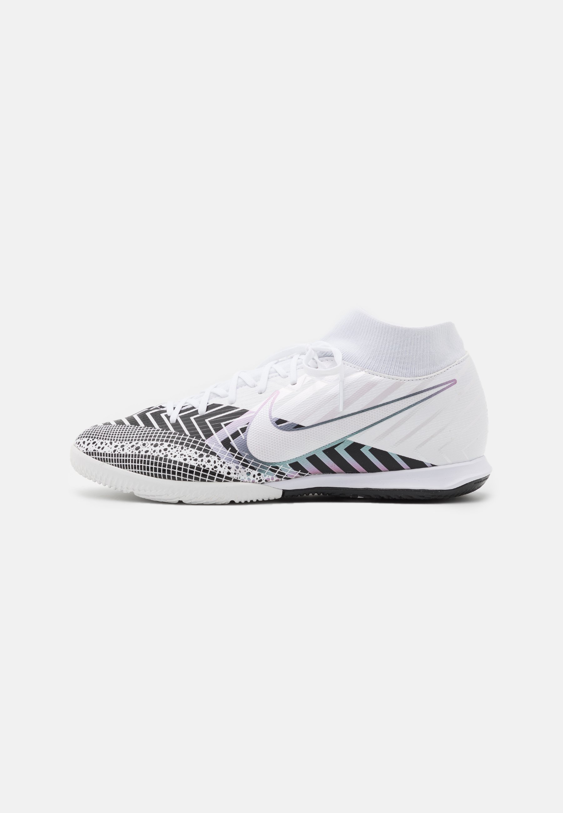 Nike Performance MERCURIAL 7 ACADEMY MDS IC - Indoor football boots -  white/black/white - Zalando.de