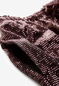 SEQUIN WIDE LEG - Hlače - burgundy