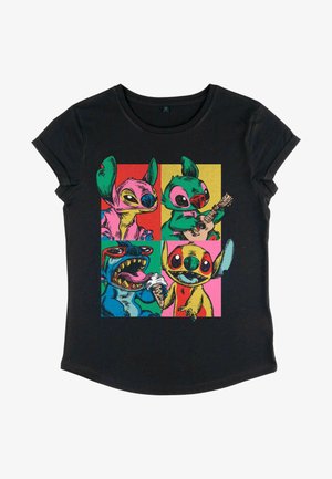 Disney, LILO & STITCH GRUNGE STITCH - T-shirt con stampa - black