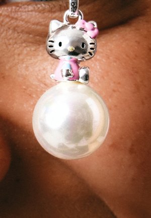 THOMAS SABO, HELLO KITTY KETTE MIT PERLE - Collana - silberfarben schwarz weiß pink gelb hellblau