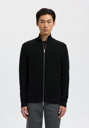 Selected, SLHDANE FULL ZIP - Kardigan - black