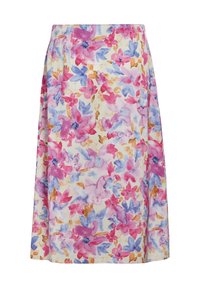 VILA ALLOVER GEBLÜMT ELEGANT - A-Linien-Rock - rot