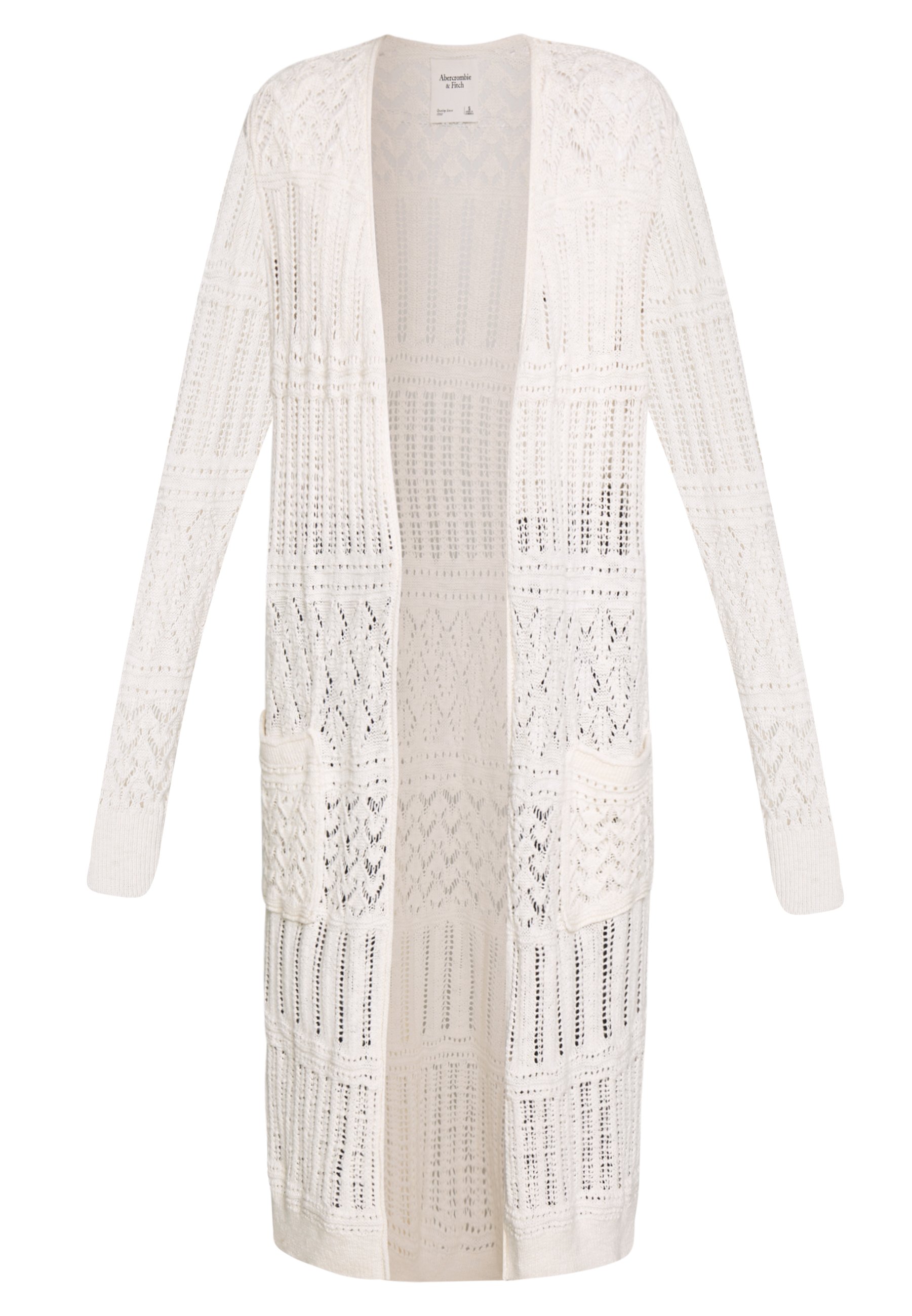 Abercrombie & Fitch POINTELLE Cardigan cream Zalando.no Lounge Nine EMMYLN LOOSE - Cardigan - desert