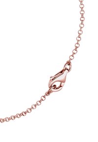 Rose gold chain necklace featuring a lobster clasp with a smooth, polished texture and evenly spaced links.
