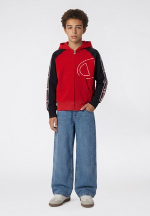 Champion, CHAMPION HOODED FULL ZIP SWEATSHIRT C-TAPE - Sweatjacke - dark red