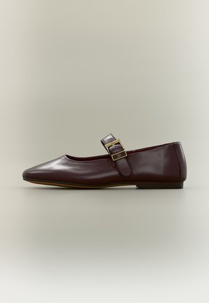 Tommy Hilfiger, BUCKLE - Ankle strap ballerina shoes - oxblood