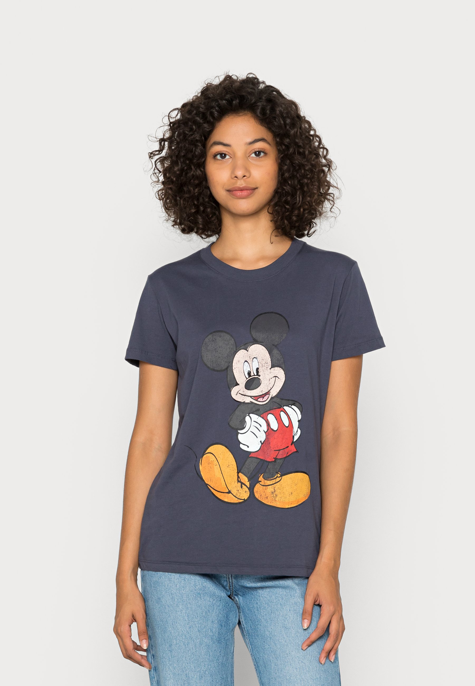 Cotton on Classic Mickey Print Tshirt Happy mickey/washed Navy, Women's, Size: XS, Dark Blue