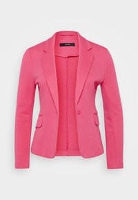 Rosa, strukturerad blazer gjord av mjukt tyg. Har en enkel knäppning, två framfickor och en skräddarsydd passform med slag.