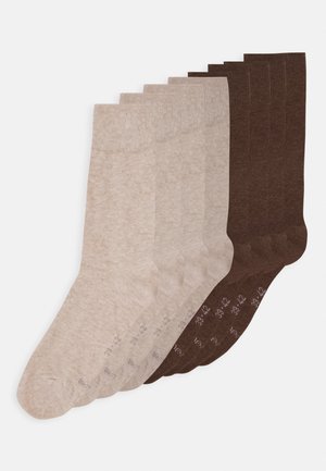 s.Oliver UNISEX ESSENTIAL 8 PACK - Calze - nature melange
