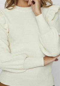 VILA Stickad tröja - off-white