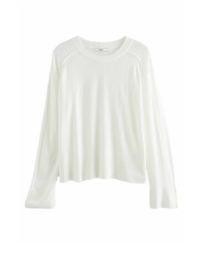COSY CREW NECK - Neule - ecru white
