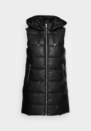 ONLY ONLLYDIA FAUX LEATHER WAISTCOAT - Waistcoat - black