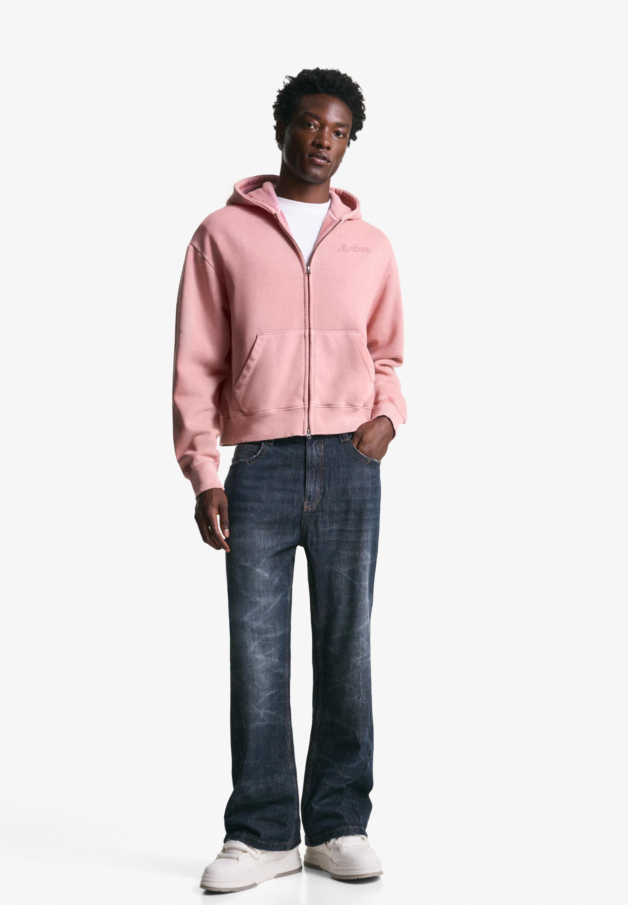 Bershka CROPPED - Zip-up sweatshirt - pink - Zalando Bershka CROPPED - Zip-up sweatshirt - pink - Zalando