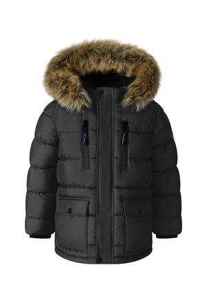 MINOTI, URBAN UTILITY HOODED WITH FUR - WINTER JACKET - Manteau d'hiver - black