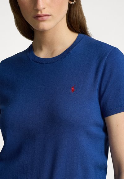 Polo Ralph Lauren PIMA COTTON SHORT SLEEVE PULLOVER - Jednoduché tričko - blue yacht