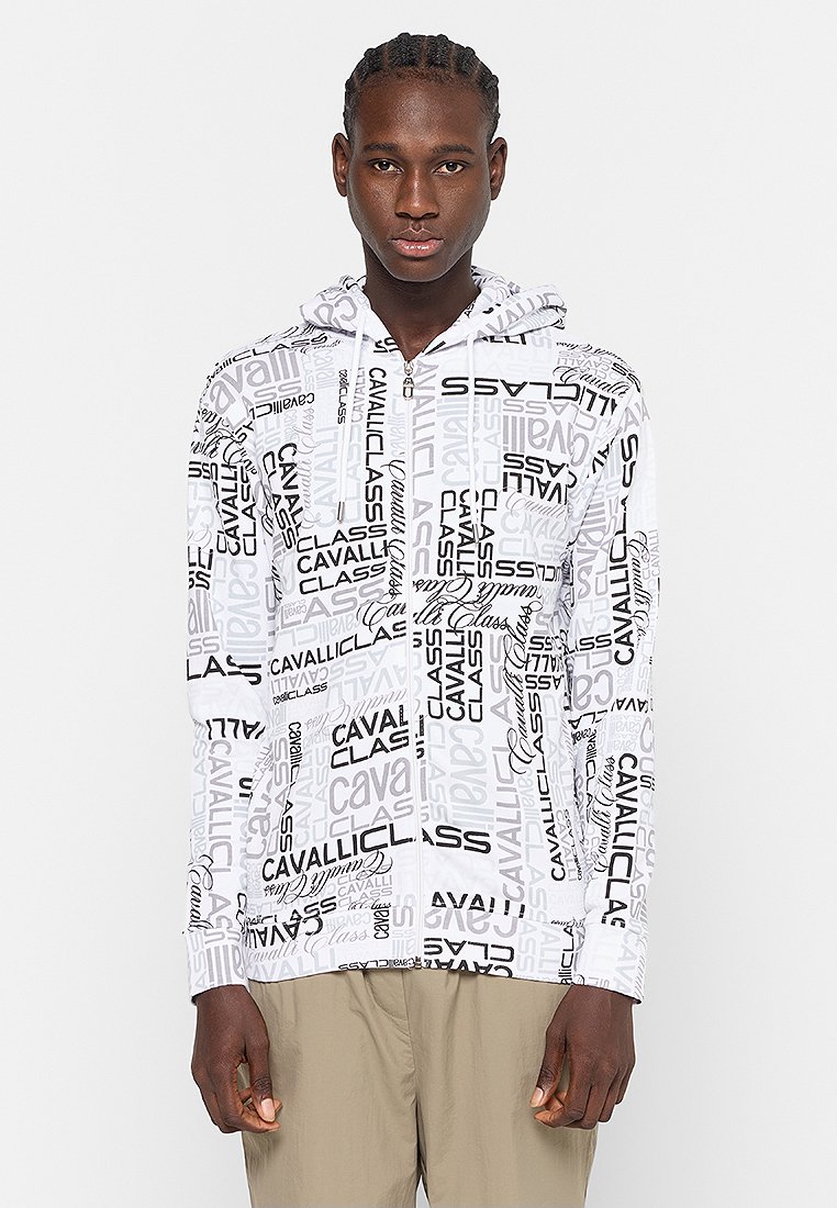 Cavalli Class Sweater met rits wit Cavalli Class Sweater met rits wit