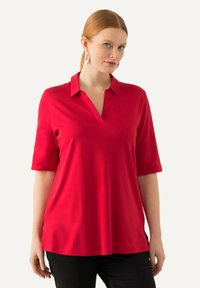 Ulla Popken SHORT SLEEVE - Poloshirt - salsa