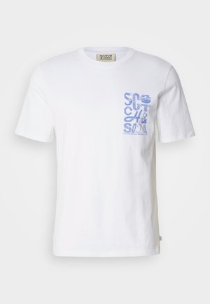 Scotch & Soda REGULAR FIT LEFT CHEST LOGO - T-shirt imprimé - bright white