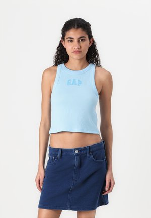 LOGO CROP TANK - Top - blue