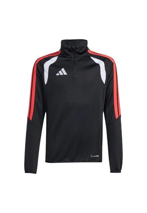 TIRO26 LEAGUE TRAINING - Long sleeved top - black   semi lucid red