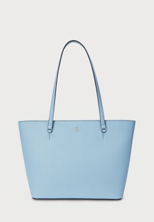CROSSHATCH LEATHER MEDIUM KARLY TOTE - Handbag - sky blue