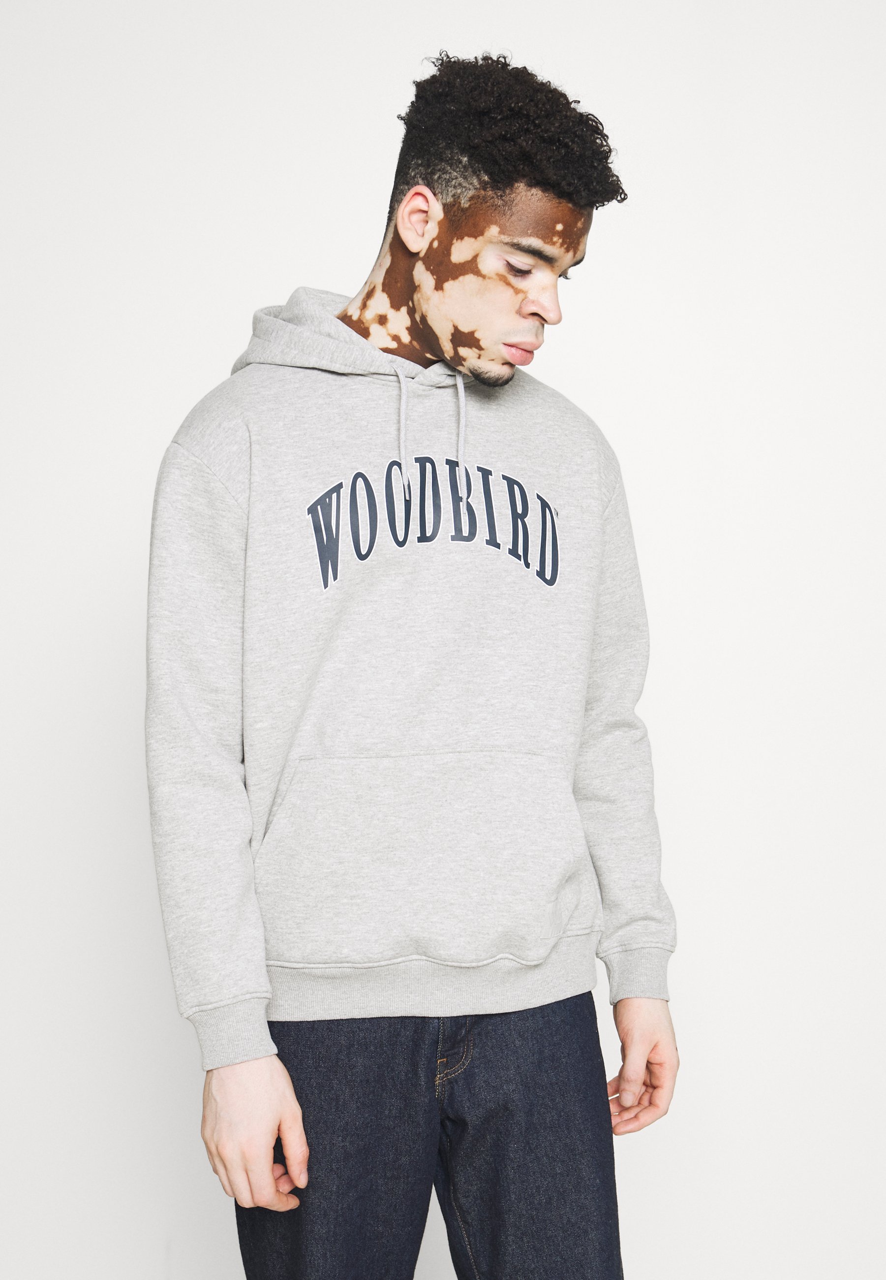 Woodbird JIMMI COLLEGE HOOD - Sweatshirt - grey melange/grey - Zalando.co.uk