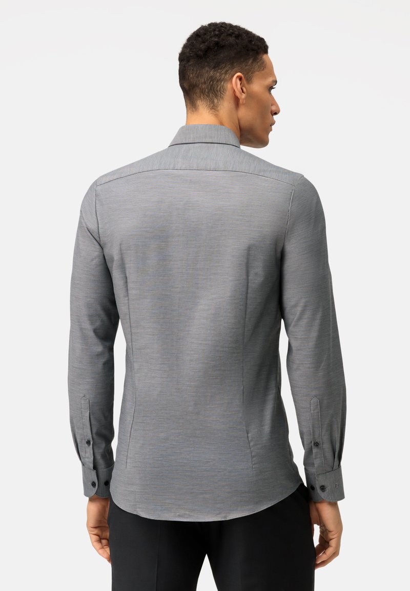 Olymp Uomo Camicia Business a Maniche Lunghe Level Five,Body Fit,Rauchblau 13,40