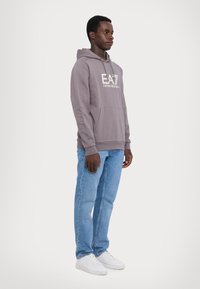 EA7 Emporio Armani FELPA - Felpa con cappuccio - volcanic glass